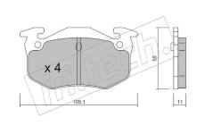 Sada brzdových destiček, kotoučová brzda fri.tech. 040.2