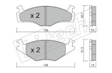 Sada brzdových destiček, kotoučová brzda fri.tech. 047.0