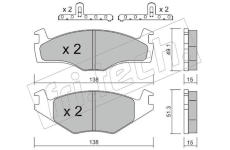 Sada brzdových destiček, kotoučová brzda fri.tech. 047.0K