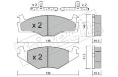 Sada brzdových destiček, kotoučová brzda fri.tech. 047.1K
