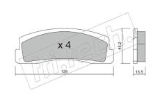 Sada brzdových destiček, kotoučová brzda fri.tech. 048.0