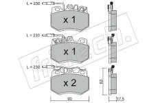 Sada brzdových destiček, kotoučová brzda fri.tech. 051.0