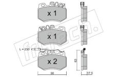 Sada brzdových destiček, kotoučová brzda fri.tech. 051.1