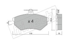 Sada brzdových destiček, kotoučová brzda fri.tech. 052.2
