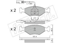 Sada brzdových destiček, kotoučová brzda fri.tech. 059.0