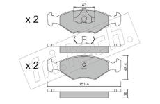 Sada brzdových destiček, kotoučová brzda fri.tech. 059.3