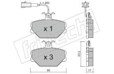 Sada brzdových destiček, kotoučová brzda fri.tech. 061.0