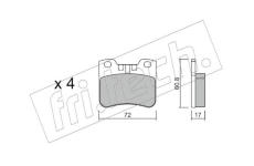 Sada brzdových destiček, kotoučová brzda fri.tech. 062.2