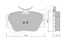 Sada brzdových destiček, kotoučová brzda fri.tech. 063.0