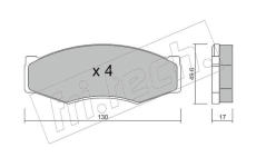 Sada brzdových destiček, kotoučová brzda fri.tech. 068.0