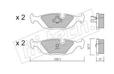 Sada brzdových destiček, kotoučová brzda fri.tech. 072.1