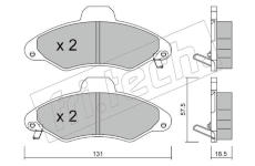 Sada brzdových destiček, kotoučová brzda fri.tech. 073.1