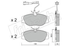 Sada brzdových destiček, kotoučová brzda fri.tech. 074.1