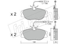 Sada brzdových destiček, kotoučová brzda fri.tech. 074.3