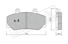 Sada brzdových destiček, kotoučová brzda fri.tech. 077.0