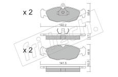 Sada brzdových destiček, kotoučová brzda fri.tech. 079.0
