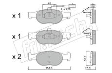 Sada brzdových destiček, kotoučová brzda fri.tech. 081.0