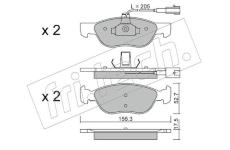 Sada brzdových destiček, kotoučová brzda fri.tech. 084.1