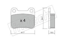 Sada brzdových destiček, kotoučová brzda fri.tech. 094.1