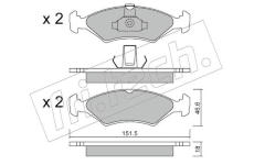 Sada brzdových destiček, kotoučová brzda fri.tech. 095.0