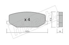 Sada brzdových destiček, kotoučová brzda fri.tech. 099.0