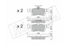 Sada brzdových destiček, kotoučová brzda fri.tech. 1002.0