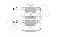 Sada brzdových destiček, kotoučová brzda fri.tech. 1002.1