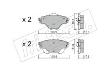 Sada brzdových destiček, kotoučová brzda fri.tech. 1004.0