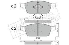 Sada brzdových destiček, kotoučová brzda fri.tech. 1005.0