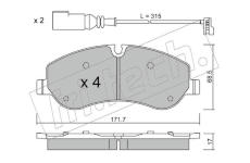 Sada brzdových destiček, kotoučová brzda fri.tech. 1006.0