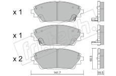 Sada brzdových destiček, kotoučová brzda fri.tech. 1008.0