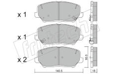 Sada brzdových destiček, kotoučová brzda fri.tech. 1013.0