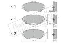 Sada brzdových destiček, kotoučová brzda fri.tech. 1014.0