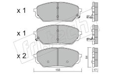 Sada brzdových destiček, kotoučová brzda fri.tech. 1015.0