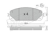 Sada brzdových destiček, kotoučová brzda fri.tech. 1016.0