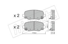 Sada brzdových destiček, kotoučová brzda fri.tech. 1018.0