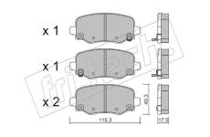 Sada brzdových destiček, kotoučová brzda fri.tech. 1018.1