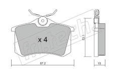 Sada brzdových destiček, kotoučová brzda fri.tech. 102.0
