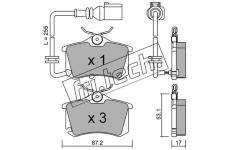 Sada brzdových destiček, kotoučová brzda fri.tech. 102.4
