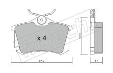Sada brzdových destiček, kotoučová brzda fri.tech. 102.5