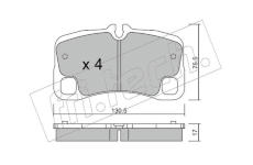 Sada brzdových destiček, kotoučová brzda fri.tech. 1029.0