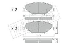 Sada brzdových destiček, kotoučová brzda fri.tech. 1030.0