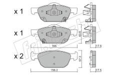 Sada brzdových destiček, kotoučová brzda fri.tech. 1033.0