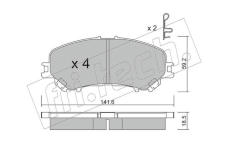Sada brzdových destiček, kotoučová brzda fri.tech. 1034.0