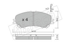 Sada brzdových destiček, kotoučová brzda fri.tech. 1034.1