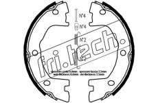 Sada brzdových čelistí, parkovací brzda fri.tech. 1034.120K