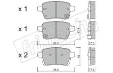 Sada brzdových destiček, kotoučová brzda fri.tech. 1036.0