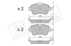 Sada brzdových destiček, kotoučová brzda fri.tech. 1037.0