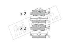 Sada brzdových destiček, kotoučová brzda fri.tech. 1038.0