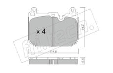 Sada brzdových destiček, kotoučová brzda fri.tech. 1039.4